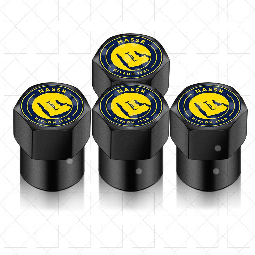 

4PCS/LOT DIY Universal For Al Nassr FC Riyadh 1955 Shape Car Wheel Tire Air Valve Caps Stem Car Stickers For Cars Motor Auto Accessories Decor Gift червоний