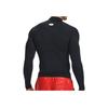 Under Armour סווטשירט קלאסי עם הדפס לוגו צווארון עומד רטרו צמוד חולצת טי גברים שחור 1369606-001