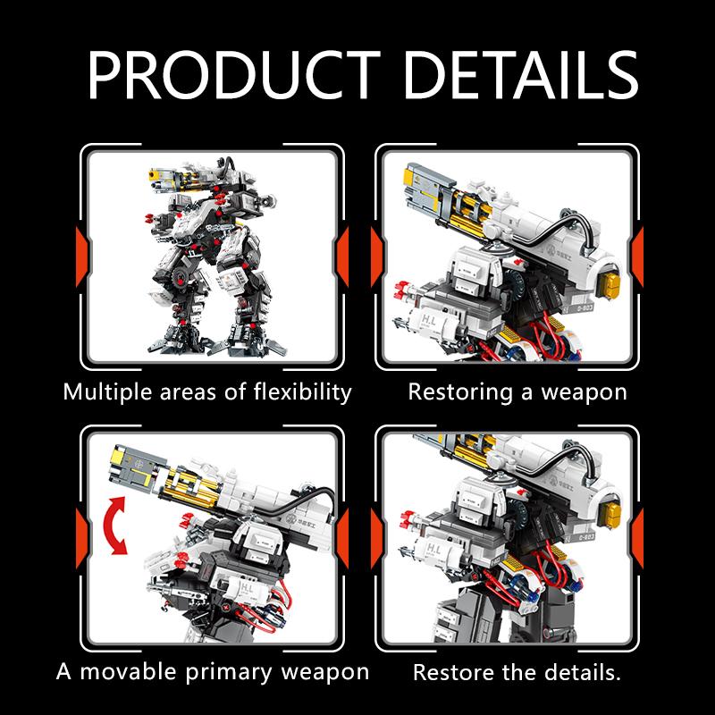 SEMBO BLOCK  Transforming Robot  Building Blocks The Wandering Earth Series Attack mech Model Bricks Ornaments halloween gifts