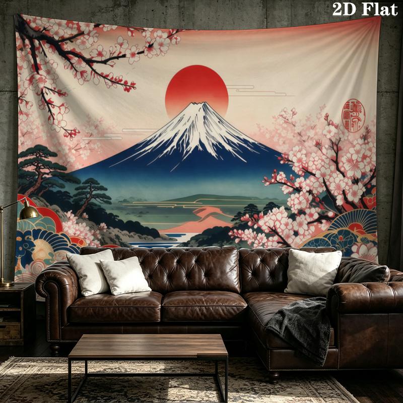 Japanese Style Art Wall Tapestry Aesthetic Wall Hanging Printed Fabric Blanket Decorative Tapestries for Bedroom Living Room Home Decor