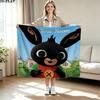 1PC Bing Custom Name Patterned Flannel Blanket Suitable For All Seasons for Home Decor Warmth and Comfort Gifts Holiday Present