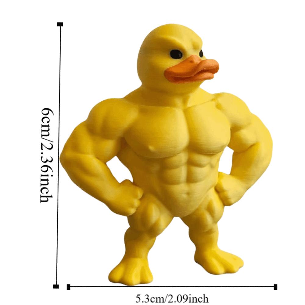 Defined Legs Muscle Duck Statue 3D Printed Muscular Duck Statue  Table Ornaments
