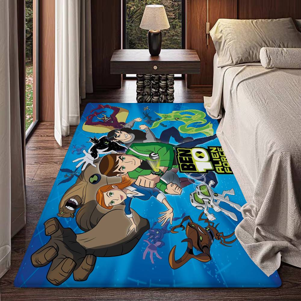 B-Ben 10 Classic Bathroom Mat Kids Room Bedroom Decoration Balcony Anti-Slip Doormat Living Room Welcome Rug