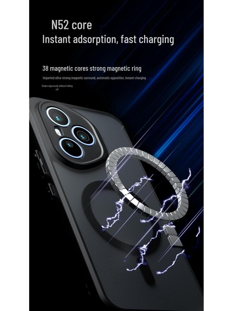 Honor400 Pro Magnetic Airbag Anti-Fall Frosted Phone Case – Overseas Version