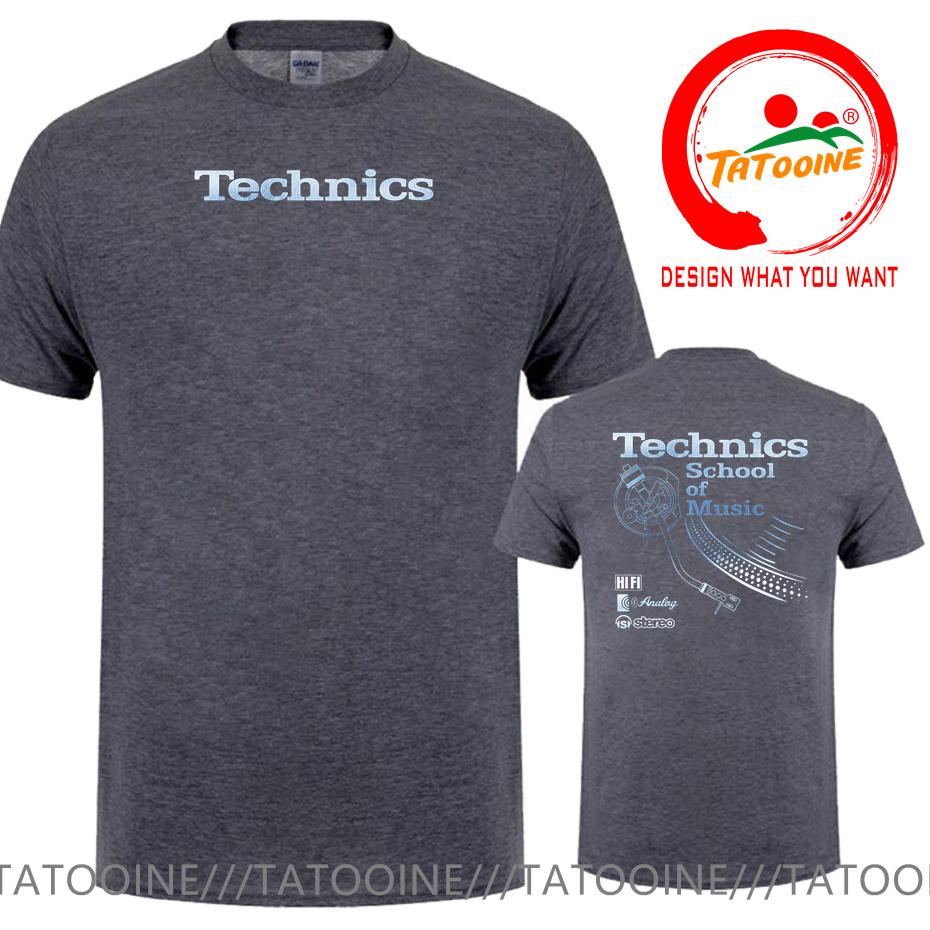 Vintage Deejay Shirt Long Play Tshirt Technics School Of Music T Shirt Unisex Retro Dj Music Tshirt Hot Sale Fashion Top Tee Shirt