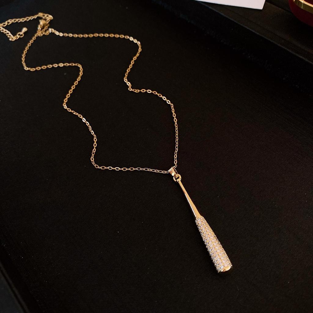 Goldbarren Bohnen Halskette - Edelstahl, Nischendesign, Schlichte Schlüsselbeinkette, Vielseitiger Modeschmuck