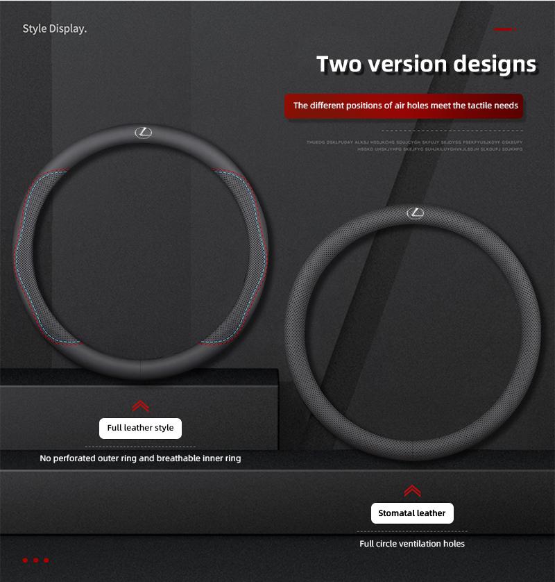 38cm Kožený potah volantu do auta Vnitřní doplňky Pro Lexus FSPORT LBX NX RX 350h 450h ES UX 300e GS GX IS LS LX CT LC