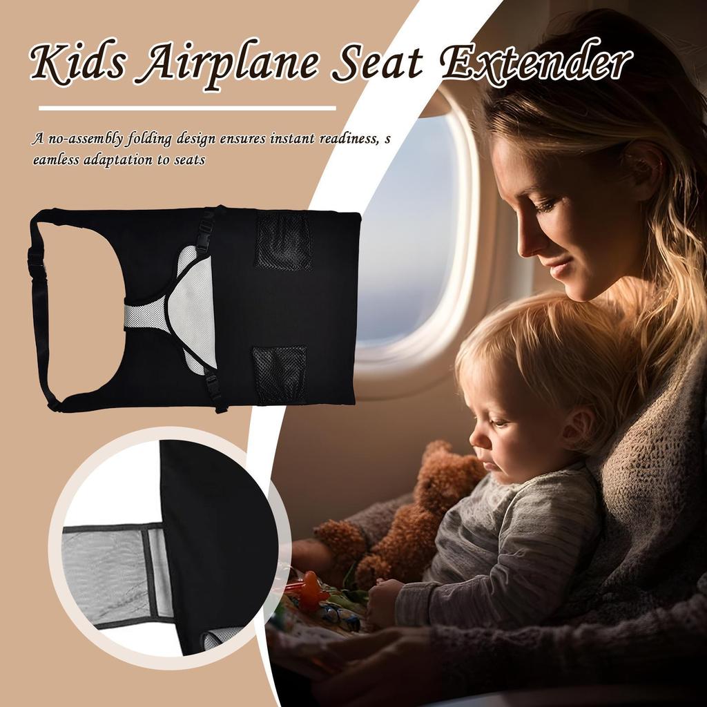 Kids Airplane Bed Comfortable Breathable Children Airplane Seat Extender Portable Planes Foot Rest  for Crib Seat Toddler Sleep
