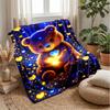 Glowing Magical Unicorn Theme blanket Lightweight Warm Flannel Blanket Decorative Throw Blanket for Home Decoration