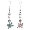 Butterfly Pendant Cellphone Straps Beaded Phone Chain Handmade Detachable Phones Lanyard Keychains for Wallet Bag