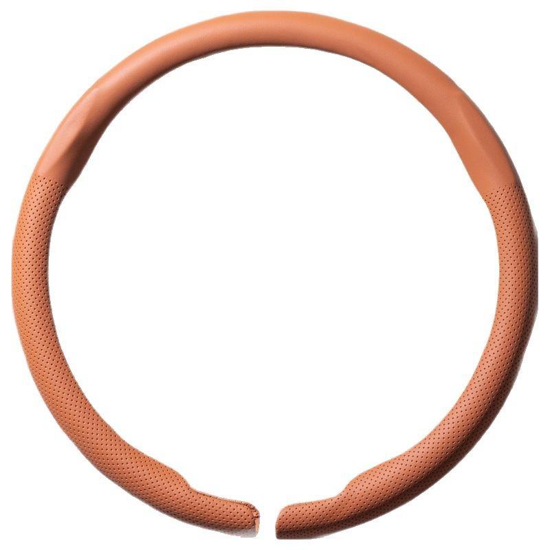 8D Car Steering Wheel Cover Perforated Nappa Leather Non-Slip Booster Cover For Peugeot 206 F207 307 407 408 308 3008 4008 5008