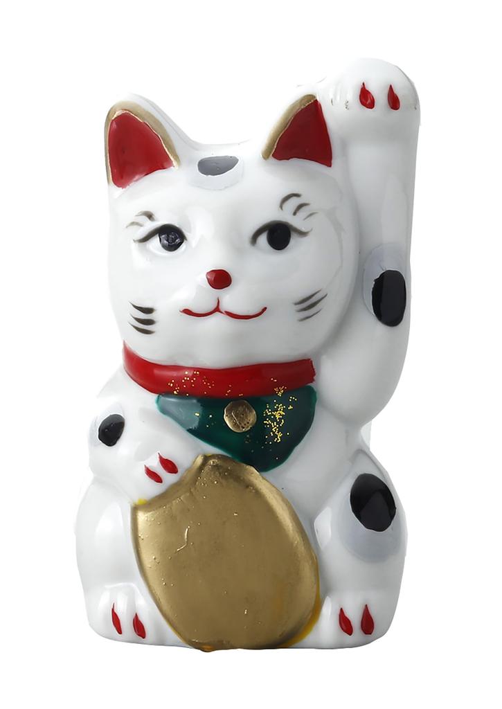 Craftsman House Seto Ware Lucky Cat Porcelain Small (Black Spot)