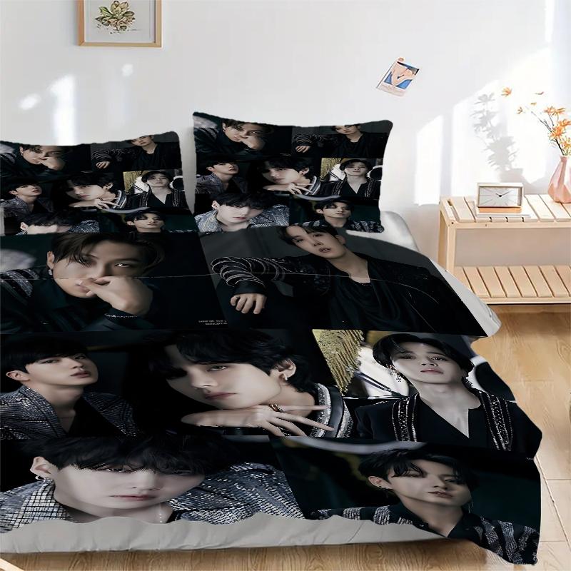 3Pcs Kpop Stars Dark Fashion Bedding Sets For All Sizes New 3D Printed Bed Cover Comforter Duvet Cover Pillowcase Bedroom Decoration