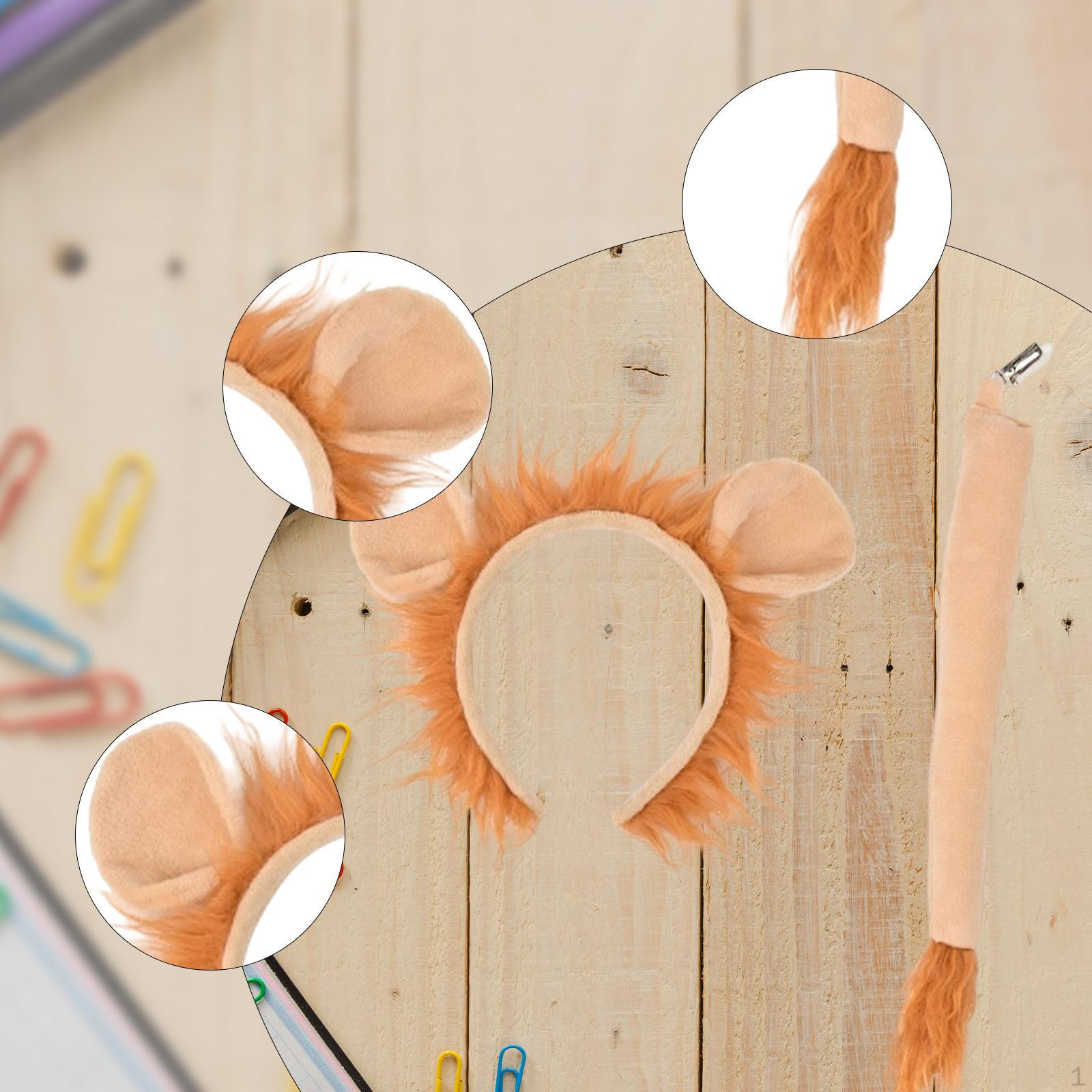 

Ободок с львиными ушками и хвост Хэллоуин Милые Ролевые игры для детей Театральная сцена