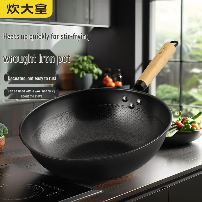 COOKER KING 32 см Чугунный Вок с Сотовым Дном