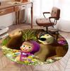 cartoon animation Pattern Round Rug, Indoor/Outdoor Mat, for Picnic, Gameroom, Bedroom, Office, Living Room, Home Decor Carpet, Birthday Gift