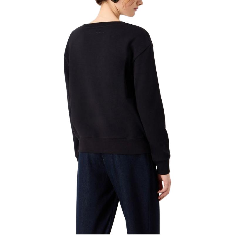 Emporio Armani Petal Embroidery Knitted Cotton Sweatshirt Women Sweatshirt 6R2M7E-2J49Z-0926