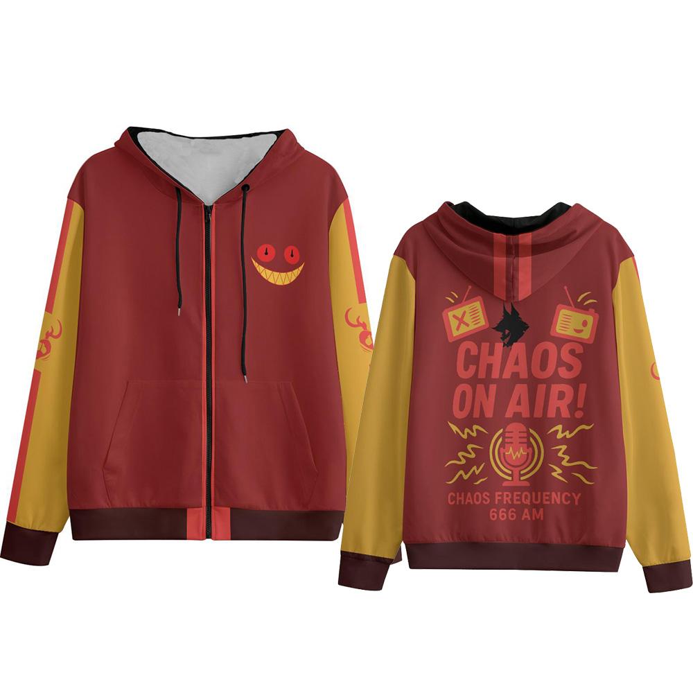 

Cosplay Zip-up Hoodies Helluva Boss HazbinHotel Anime Graphic Sweatshirts Long Sleeve Fashion Male Hooded Pullovers Zipper Hoody S
