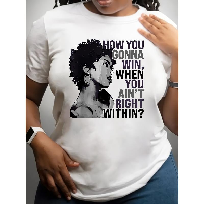 

European size Casual Short-Sleeve Round-Neck Top for Women with a Beautiful Letter Print, Perfect for Spring And Summer 4XL