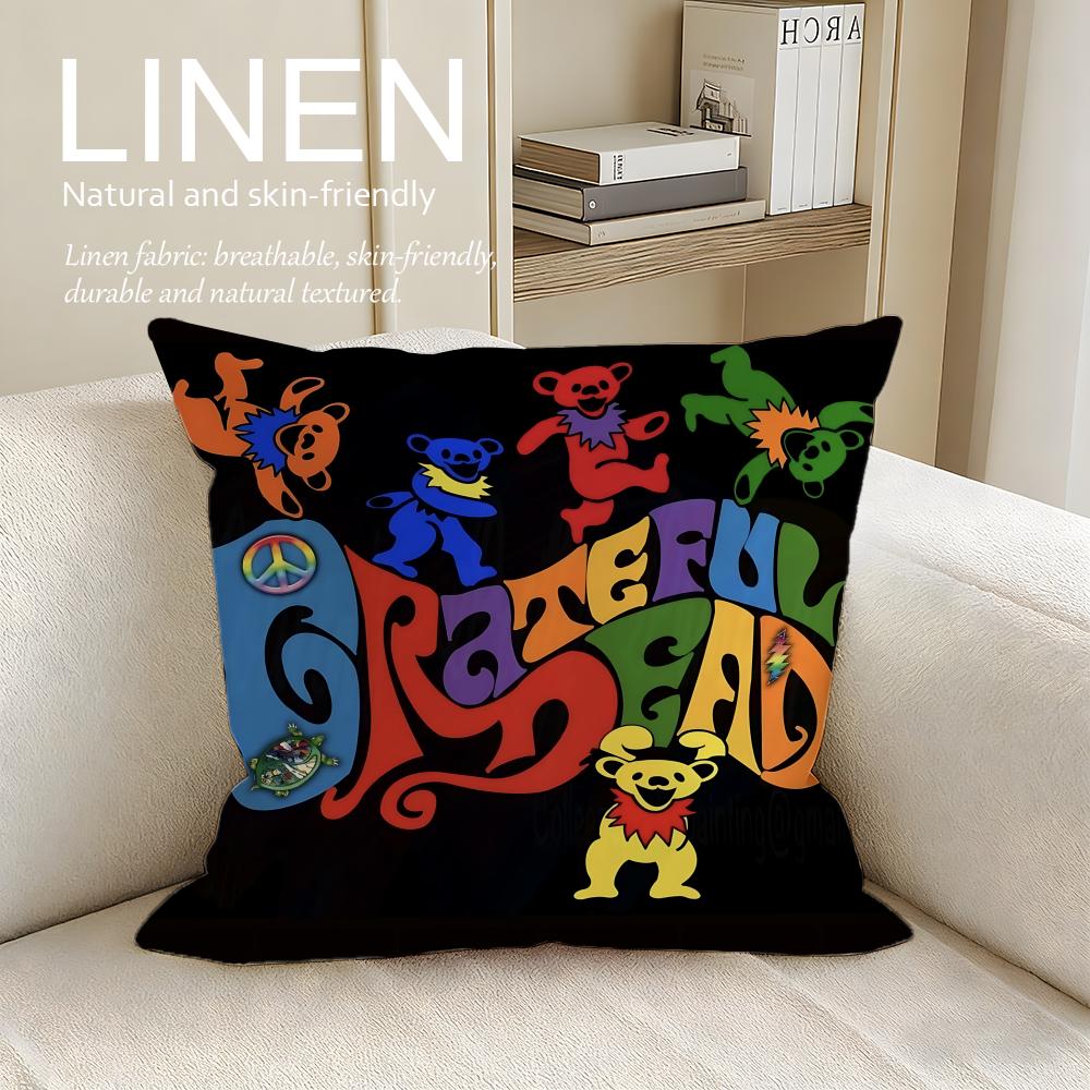 Music Grateful Dead Cushion Cover Pillowcase Set Pcs X X Breathable Washable Sofa Cushion Cover