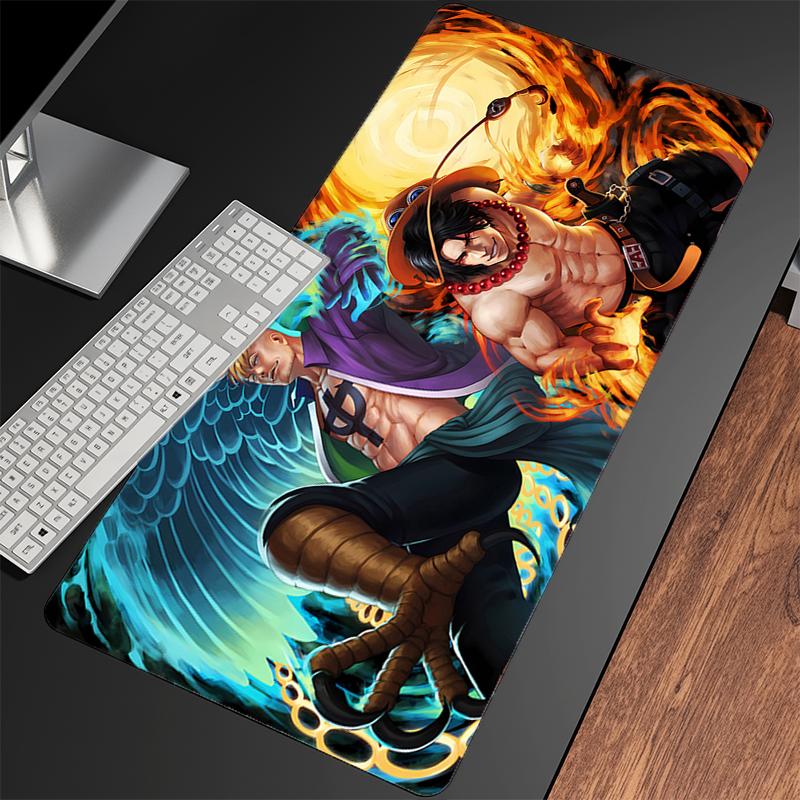 Großes Mauspadd Anime Erweitertes Mauspadd Oone Ppiece Ace Rutschfeste Gamer Schreibtischmatte Büro Gaming Mauspadd Glatte Oberfläche Teppich