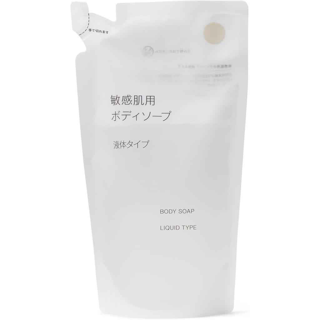 MUJI Body Soap for Sensitive Liquid Type 84935787 Skin, (Refill), 340mL,