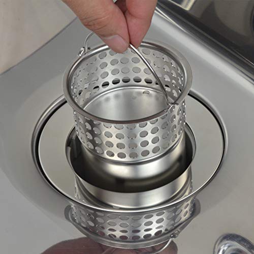 Gaona Odor-Proof Drain Strainer, 7.8cm, All Stainless Steel, for Rental Kitchens, Mini Kitchens, GA-PB063