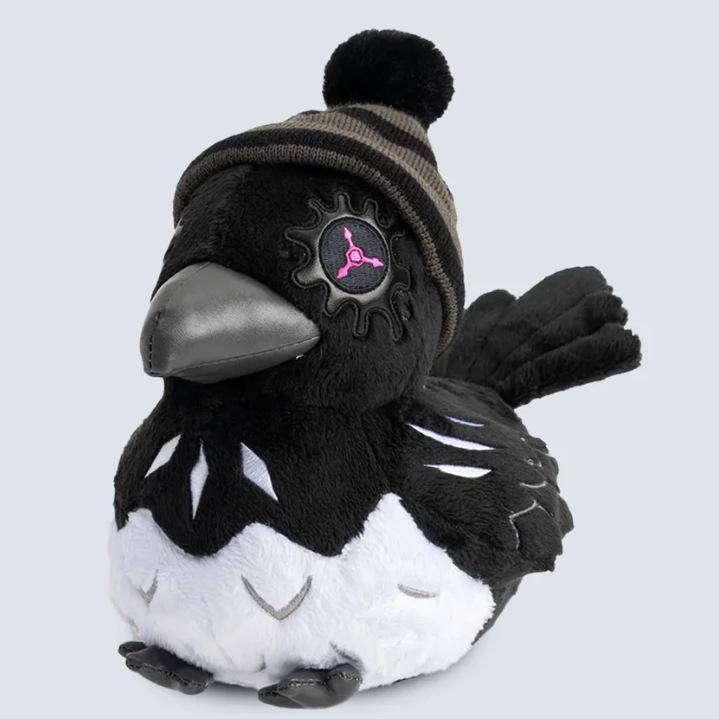 Murder Drones Uzi Krähe Plüschtier 25cm Niedliche Schwarze Krähe Stoffpuppe Weiches Anime Plüschtier Für Fans Geburtstag Weihnachtsgeschenk Heimdekoration