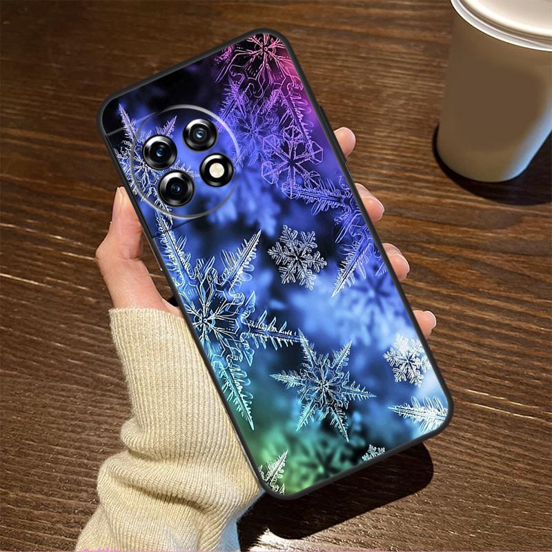 Snow Snowflake Winter Case For OnePlus 13T 10T 8T 10R 13R 15 R 13 12 11 9 10 Pro Nord CE 5 2 3 4 Lite N20 N30 Cover