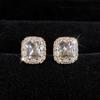 Silver Needle Rhinestone Geometric Stud Earrings - Light Luxury, High-End, Niche Personality Ear Ornaments for Women.