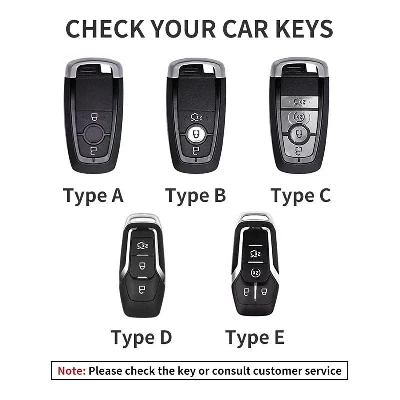 Husa din piele pentru chei de mașină pentru Ford Fusion Mustang Explorer F150 F250 F350 Ranger Mondeo Suport pentru chei de la distanță Accesorii Fob