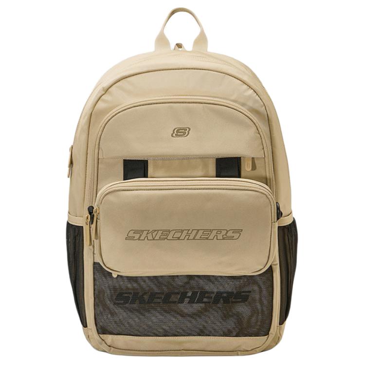Skechers Letter Logo Zipper Closure Polyester Medium Backpack Unisex backpack Khaki L324U002-03EK Khaki