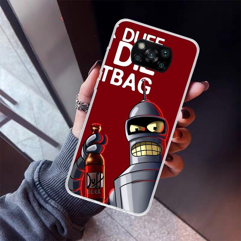 Cartoon F-Futuramas Phone Case For Xiaomi Poco X7 X6 X5 Pro F7 Ultra Redmi 15C 15 13 13C 12 12C 10 10A 10C 9 9A 9C 9T Shell Poco
