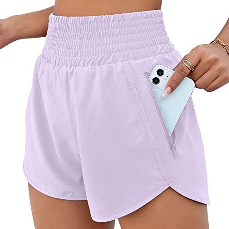 High-Waist Women's European & American Yoga Shorts – Quick-Dry, Loose-Fit, Dual-Layer Design