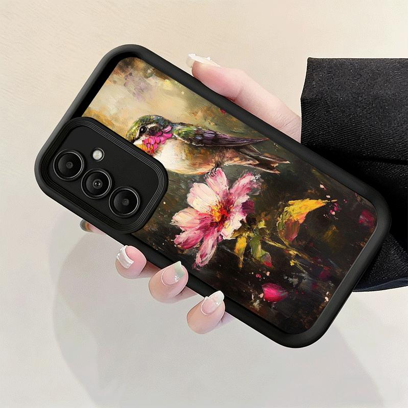 Phone Case for Samsung Galaxy S26 S25 Ultra S24 FE Bird Oil Painting Style Shell S23 Plus S22 + S21 S20 5G Soft Silicone Funda