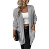 Vintage Solid Color V-Neck Long Sleeve Loose Knitwear Cardigan Sweater Autumn Winter Top
