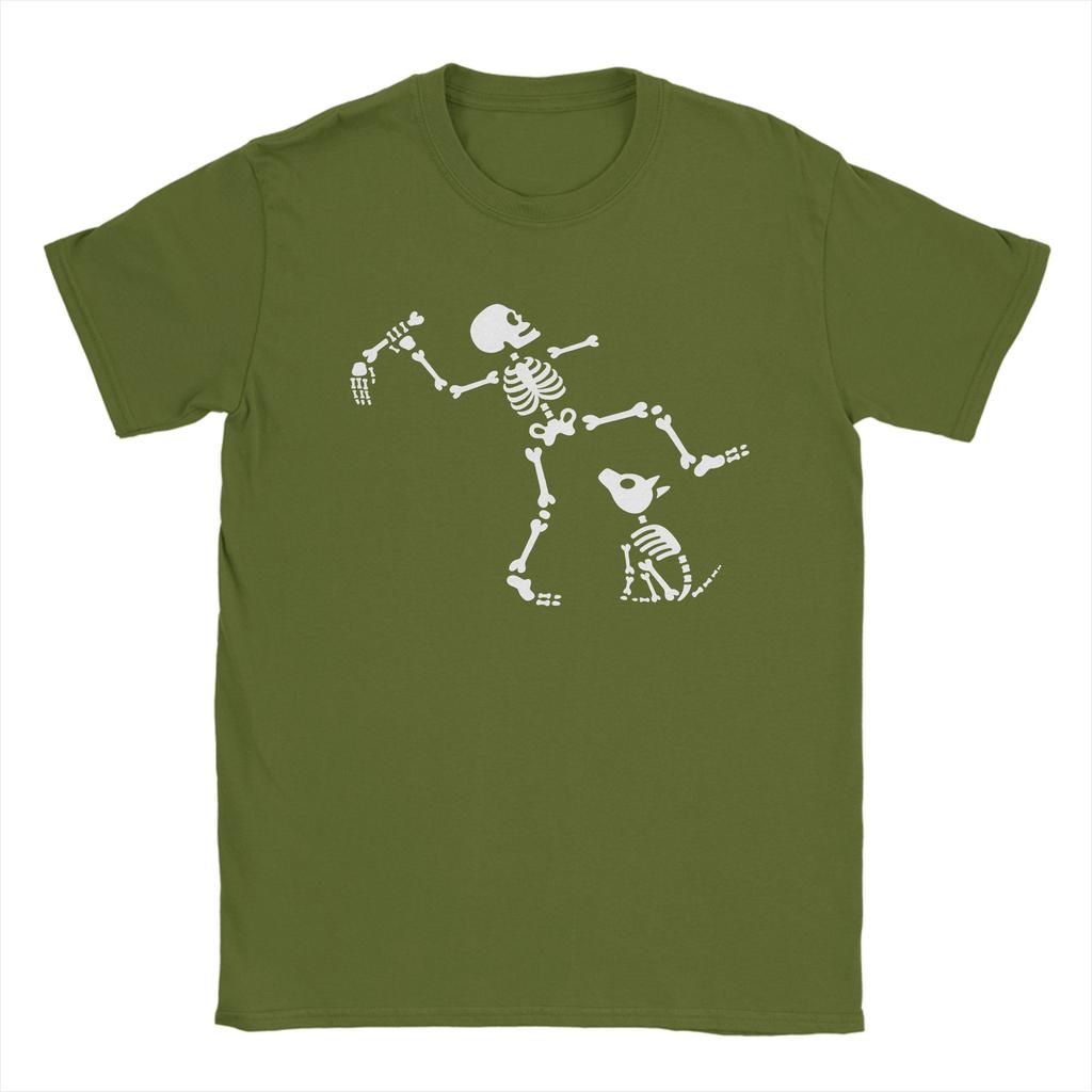 Go Fetch Bone Dog Skeleton Arm Hand  T-Shirt  Fashion T Shirts Short Sleeve Vintage Tops Beach Cotton Crew Neck Oversized Tees