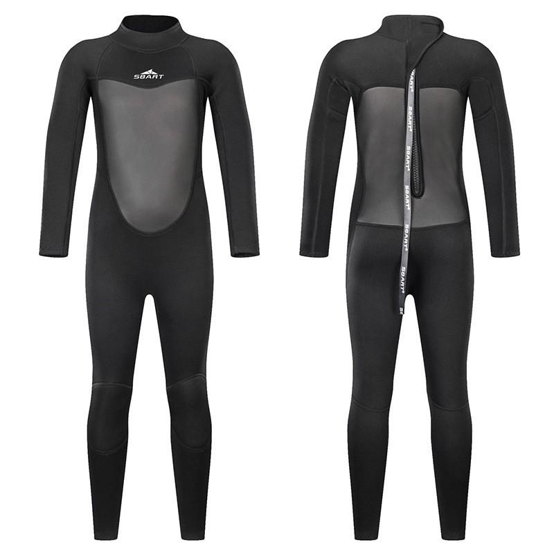 Kids Winter UV Protection Full Body Wetsuit Long Sleeve Quick Dry Snorkeling Swimsuit Boys Girls