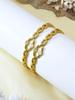1Pcs Fashion Simple And Versatile Stainless Steel Gold-Plated Bracelet Hollowed Out Geometric Elements Casual Cold Wind Bracelet