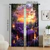 2 pcs   versatile polyester transparent curtains for home decoration ultra-romantic atmosphere for use in bedrooms and living
