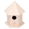 Wooden Bird House Feeder Nesting Box with Bracket for Outdoor Garden Patio Decoration