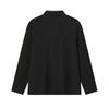 Fila Blue Fashion Simple Quality Casual Business Solid Color Versatile Gentleman Knitted Long Sleeve Polo Shirt Men Tops Black F11M612211FBK