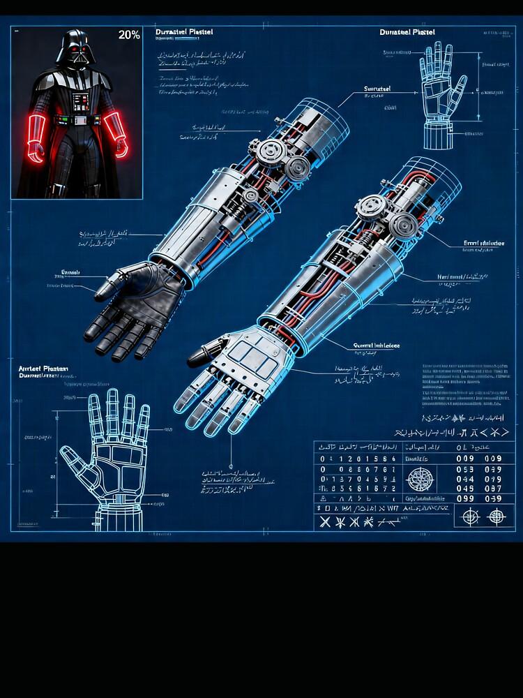 Armor Wars Galactic Empire Dark Lord Armor Blueprint 07 Relaxed T-Shirt