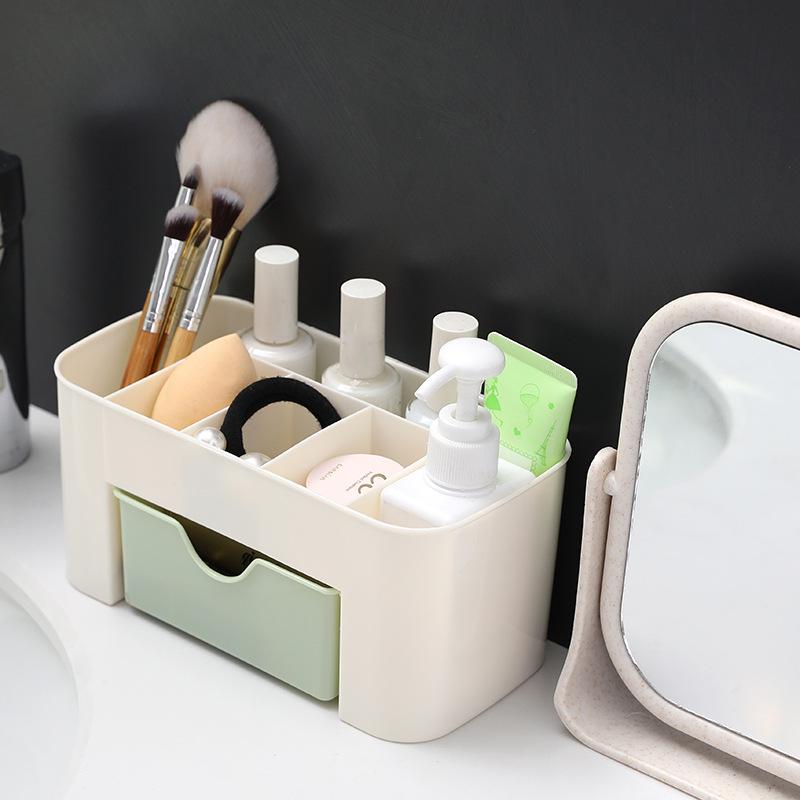 Multifunctional Plastic Storage Box: Desktop Organizer, Makeup/Jewelry Holder, Office Drawer Solution.