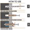 20/2Sets Metal Serrated Expansion Tube Self Tapping Screws Pipe Drilling Plug For Concrete Drywall Anchors Fasteners Bolt Kits