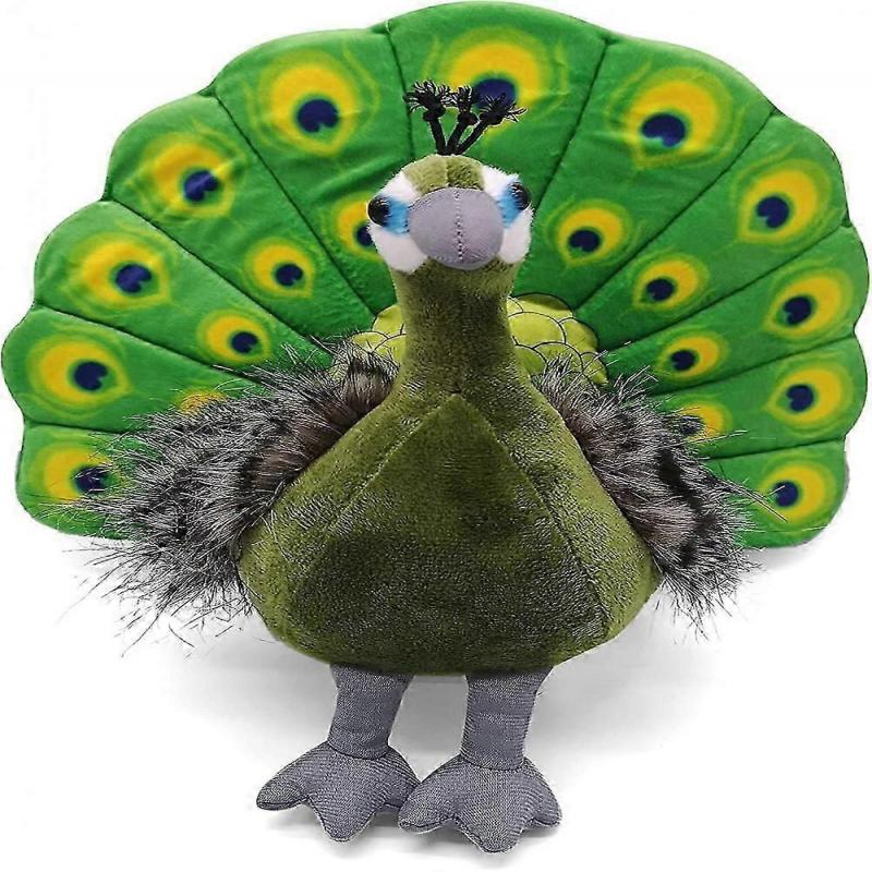 Plush Toys, Plush Peacock Stuffed Animals Plush Toys Children's Birthday Gift 13 Inches (green)