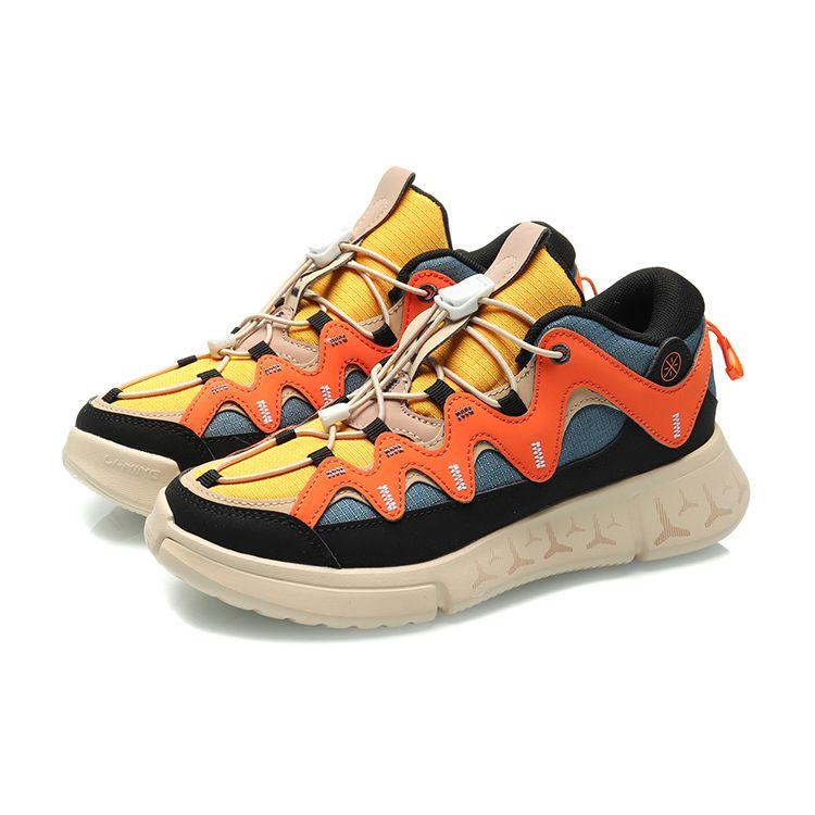 Li Ning Wu Dao 2.3 Cushioning Lightweight Basketball Shoes Kids Sneakers Black Orange Blue YKCR006-3