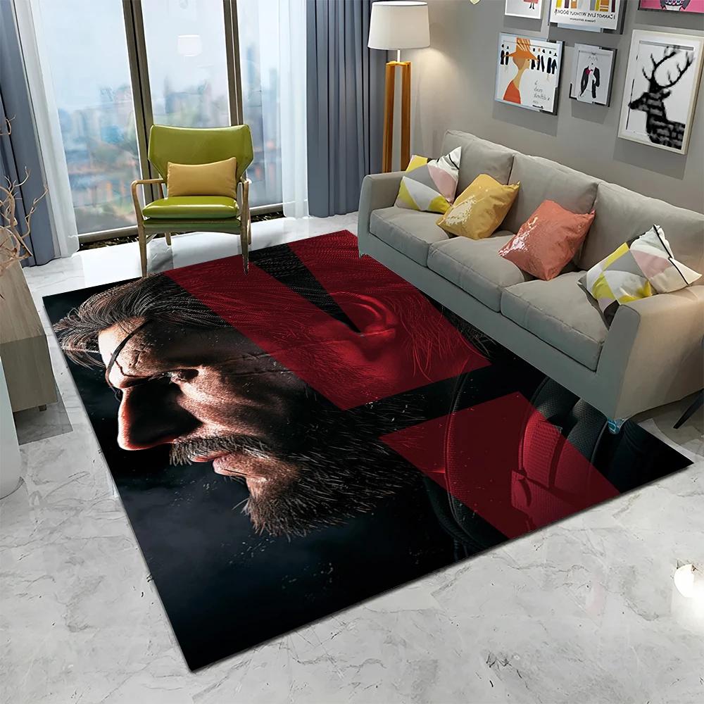 Metal Gear Solid Game Gamer Cartoon Carpet Rug For Home Living Room Bedroom Sofa Doormat Decor,Kids Area Rug Non-Slip Floor Mat