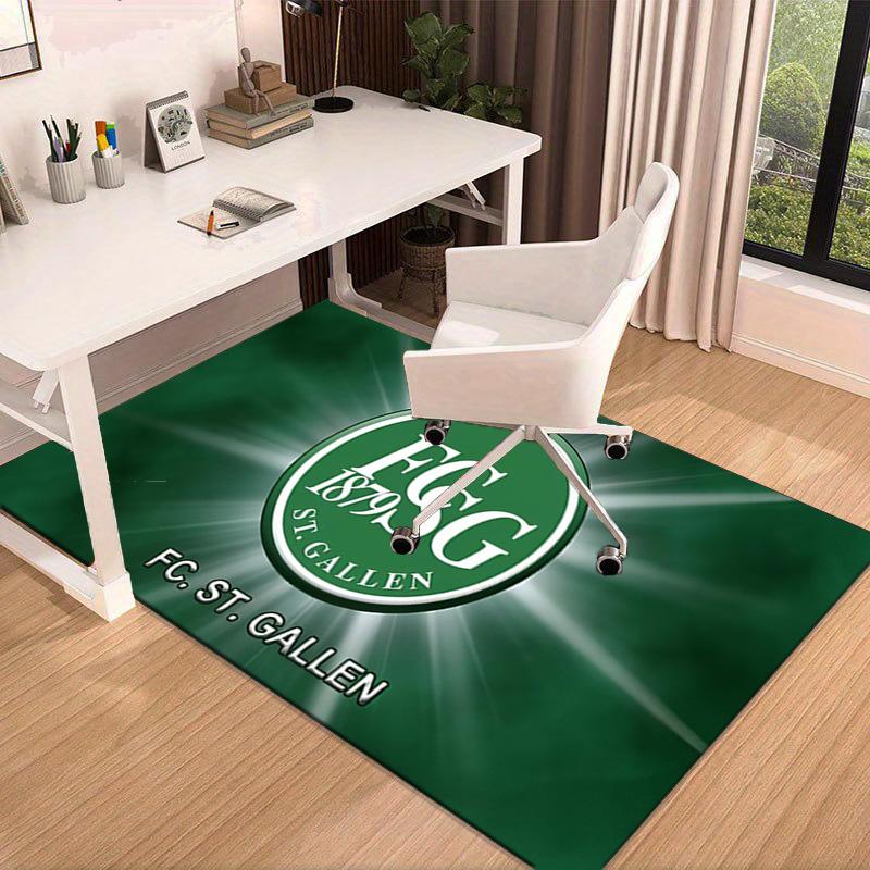 St. Gallen Grün-Weiß Erbe Bereichsteppich Büroteppich, Stuhlmatte, Dekor Teppich Wohnzimmer Schlafzimmer Matte, Große Größe Fan Geschenke Weihnachtsgeschenke