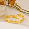 Luxury 24K 9999 Pure Gold Real Gold Women's Wheat Leaf Bracelet with Moissanite Leaf Bracelet